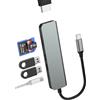 Kefiany Hub USB C Adattatore USB3.0 HDMI SD Micro SD Type C Multiporta Docking Station(6in1)per Apple iPhone15Pro MacBook per iPad Adapter Cavo OTG Lettore Schede Multiport compatibile per Samsung Card Reader