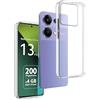 REY Cover in Gel TPU Trasparente per XIAOMI REDMI Note 13 PRO 4G - Poco M6 PRO 4G, Ultra Sottile 0,33 mm, Morbido Flessibile, Custodia Silicone