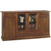 CREDENZA MADIA 4 PORTE E 4 CASSETTI ARTE POVERA CLASSICO NOCE SCURO VETRO