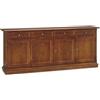 CREDENZA MADIA ARTE POVERA 4 PORTE 4 CASSETTI NOCE SCURO CLASSICO