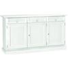 CREDENZA MADIA 3 PORTE 3 CASSETTI BIANCO OPACO ARTE POVERA LEGNO MOBILE
