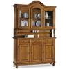 CREDENZA MADIA CRISTALLIERA NAPOLETANA NOCE SCURO ARTE POVERA LEGNO 150x43x230H