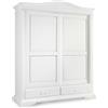 ARMADIO ANTE SCORREVOLI BIANCO OPACO CLASSICO ARTE POVERA cm 180x67x225H