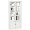 VETRINA CREDENZA CRISTALLIERA BIANCO OPACO ARTE POVERA CLASSICO CREDENZA