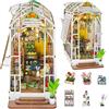 Shrike Book Nook Giardino Soleggiato - Kit di puzzle in legno fai da te con taglio laser preciso, strumenti inclusi | decorazione per biblioteca in miniatura, regalo creativo