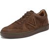 Vionic Lucas Court, Oxford Uomo, Pelle Scamosciata Cerata Marrone Scuro, 44 EU