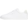 Tommy Hilfiger TH Court Lth Detail Ess Fm0fm05367, Sneaker Uomo, Bianco, 44 EU