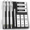 Four Candies Set di Matite Meccaniche con Astuccio - 3 Pezzi Matite Trasparenti da 0,5 mm con 180 Pezzi Ricariche di Mina HB, 3 Pezzi Gomme e 9 Pezzi Ricariche di Gomma,per Studenti