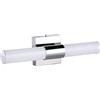 wisdom line Moderna lampada da parete a LED, 46 cm, bianco freddo 6000 K, 10 W, dimmerabile, lampada da bagno, cromato