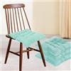 bechoanigel Set di 4 Cuscini per Sedia, Cuscini per Sedia 40 x 40 cm Uso Iinterno ed Esterno Set per Sedia con Lacci, Sedia da Ufficio Balcone, Cuscino per Sala da Pranzo Soggiorno (Verde Acqua)