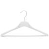 Kiroplast Grucce Appendiabiti per Camicie Magliette Appendini Plastica Salvaspazio Antiscivolo Spalla Stretta Capospalla (Bianco, 39cm/25pezzi)