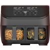 Instant Pot Freidora de aire Vortex Plus Dual - Negra, de gran capacidad (7,4 L), Con dos cestas de 3,7 L, ventana transparente, función deshidratadora, grill, horneado, asado, recalentado