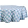 DII Buffalo Check Collection, tovaglia classica da fattoria, rotonda, 177,8 cm, azzurro e bianco