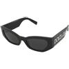 Dolce & Gabbana DG6186 201/87 | Occhiali da Sole Graduati o Non Graduati | Prova Online | Plastica | Cat Eye, Ovali / Ellittici | Nero | Adrialenti