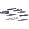 Perfeclan 8 Pezzi 4D Model Ship Toy Simulazione Toy Handcraft Boat Pocali della Barca 4D Warship for Children Collection Regalo