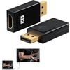 WZWZO 2 Pezzi Adattatore Display Port HDMI, Adattatore HDMI, Displayport to Hdmi, Display Port H DMI Cavo, DP to H dmi, Plug & Play, Design Compatto, per 4K TV HDTV Monitor Proiettori Portatili e Altri