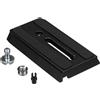Manfrotto 501PL Piastra in Alluminio per Testa Serie 501, con Attacco Rapido, Nero