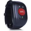 UHGFIMP Bracciale SOS per anziani Localizzatore Orologio per anziani GPS Localizzatore SOS mobile per anziani Nonni Bambini anziani Allarme personale mobile Chiamate vocali,Red