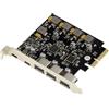 KALEA-INFORMATIQUE Scheda controller USB 3.1 10G a 5 porte PCIe a 3 porte di tipo A e 2 porte di tipo C autoalimentata ad alta potenza. Tramite chipset VL820 e ASM3142
