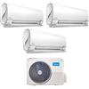 Midea CLIMATIZZATORE MIDEA TRIALSPLIT BREEZELESS+ 9000+9000+9000+M3OF-21HFN8-Q INVERTER R-32 WI-FI A++/A+