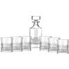 RCR CRISTALLERIA ITALIANA Brillante set whisky 7 pezzi - 6 bicchieri OF 34cl + bottiglia 85cl