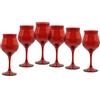 PASABAHCE Wavy red set 6 calici vino bianco cl30,5