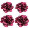 Umibow 4 fermagli per capelli a forma di rosa, stile messicano, con fiori, forcine per capelli e ballerini di flamenco, cappelli da tè, accessori per donne (rosso rosa)