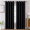 CUCRAF Tende oscuranti lunghe 241,3 cm, isolamento termico per camera da letto, tende oscuranti per cucina, soggiorno, set di 2 pannelli, 132 x 240 cm, nero