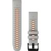 GARMIN Cinturini QuickFit 22 Silicone colore Fog Grey/Ember Orange 010-13280-02
