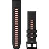 GARMIN Cinturini QuickFit 22 Silicone colore Black/Flame Red 010-13280-06