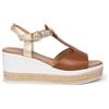 Nero Giardini E307712D Sandali Donna in Pelle - Cognac 37 EU