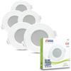 E-QUICKLY faretti led da incasso - 6W equivalente a 40W, faretto led Rotondo da Soffitto per cartongesso, slim panel connessione 220V, luce bianco naturale 4000k, 480 Lumen, foro diametro 105 mm, 5PZ