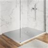 DEGHI Piatto doccia 100 X 120 cm effetto pietra riducibile grigio - Nalos