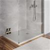 DEGHI Piatto doccia 80 X 90 cm effetto pietra riducibile grigio - Nalos