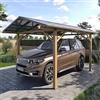 DEGHI Gazebo 500x290 cm in alluminio effetto legno con tetto in policarbonato - Shine