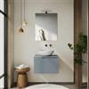 DEGHI Mobile bagno sospeso 60 cm carta da zucchero cannettato con top e specchio - Konai