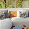 DEGHI Cuscino decorativo da esterno 50x30 cm in poliestere idrorepellente bianco con stampa tigre - Pigmentia