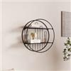 DEGHI Libreria sospesa rotonda 55 cm in metallo nero - Mores