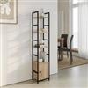DEGHI Libreria 29x144h effetto rovere selvatico con 3 ripiani e 1 anta - Shiga