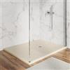 DEGHI Piatto doccia 100 X 120 cm effetto pietra riducibile sabbia - Nalos