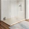 DEGHI Piatto doccia 100 X 140 cm effetto pietra riducibile sabbia - Nalos