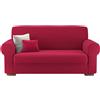 IRGE - Copridivano Bonton in tessuto bielastico Bordeaux 2 posti - Estendibile da 110 a 150 cm