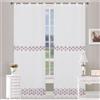 FRATELLI ZAMBETTI - Tenda Agata con ricamo coppia 2 pezzi - 70x240 cm
