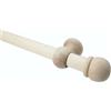 BBLINE - Kit Bastone in Legno per Tende Elisa Grezzo - Lunghezza 200 cm diametro 28 cm