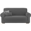 IRGE - Copridivano Bonton in tessuto bielastico Grigio scuro 3 posti - Estendibile da 170 a 250 cm