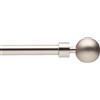 CARILLO HOME - Bastone tenda acciaio satinato terminale Palla Linea Oro - Estensibile da 160 a 300 cm