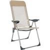 VESTIAMO CASA MARE - Sdraio Reclinabile 5 posizioni Beige - h108/42x60x60 cm