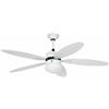 DICTROLUX - Ventilatore da soffitto Reversibile con plafoniera integrata Silent White 70 Watt