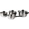 Batteria Da Cucina In Alluminio Forgiato Jata Hogar - 6 Pezzi Con Coperchi, Adatta A Induzione, Rivestimento Antiaderente Stonite, Nero 24 Cm