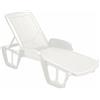 PROGARDEN - Lettino prendisole Pool Impilabile Bianco Linea Rattan